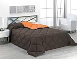 Sabanalia Edredón nórdico, Naranja/Chocolate, Cama 150-240 x 270