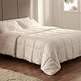 Don Descanso Edredón Cama 135 Invierno 100% Algodón Satén Vivo Oro, 300 g/m² Fibra Hueca Siliconada Tacto Pluma, 220x220 cm., Relleno Nórdico Cama 135/140,Transpirable, Lavable, Incluye Bolsa Tela