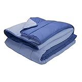 Pikolin Home - Edredón Reversible 300 gr - Relleno Nórdico Bicolor - para Cama 90 - Tacto Pluma, Cálido, Transpirable, Color Azul, 150 x 220 cm