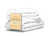 Wendre Edredón Nórdico 4 Estaciones Cama 90 (155x200 cm) - Duvet Ajustable para Todo el Año, Transpirable y Suave, Certificado Oeko-Tex