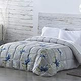 Barceló Hogar - Edredón Comforter Reversible Melinda, Edredón Estampado de 350 gr en Color Perla, Medida 235x270, Edredón Nórdico de Otoño-Invierno para Cama 135