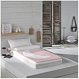 COTTON ARTean Saco nordico con Relleno nordico Moon Pink para Cama de 90x190 Saco nordico Unido a la Sabana Bajera con Cremallera. con Relleno nordico