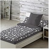 COTTON ARTean Saco nordico con Relleno GIVETTE para Cama 90 x 190/200 + 1 Funda de Almohada. Saco Unido a la Bajera con Cremallera. con Relleno nórdico.