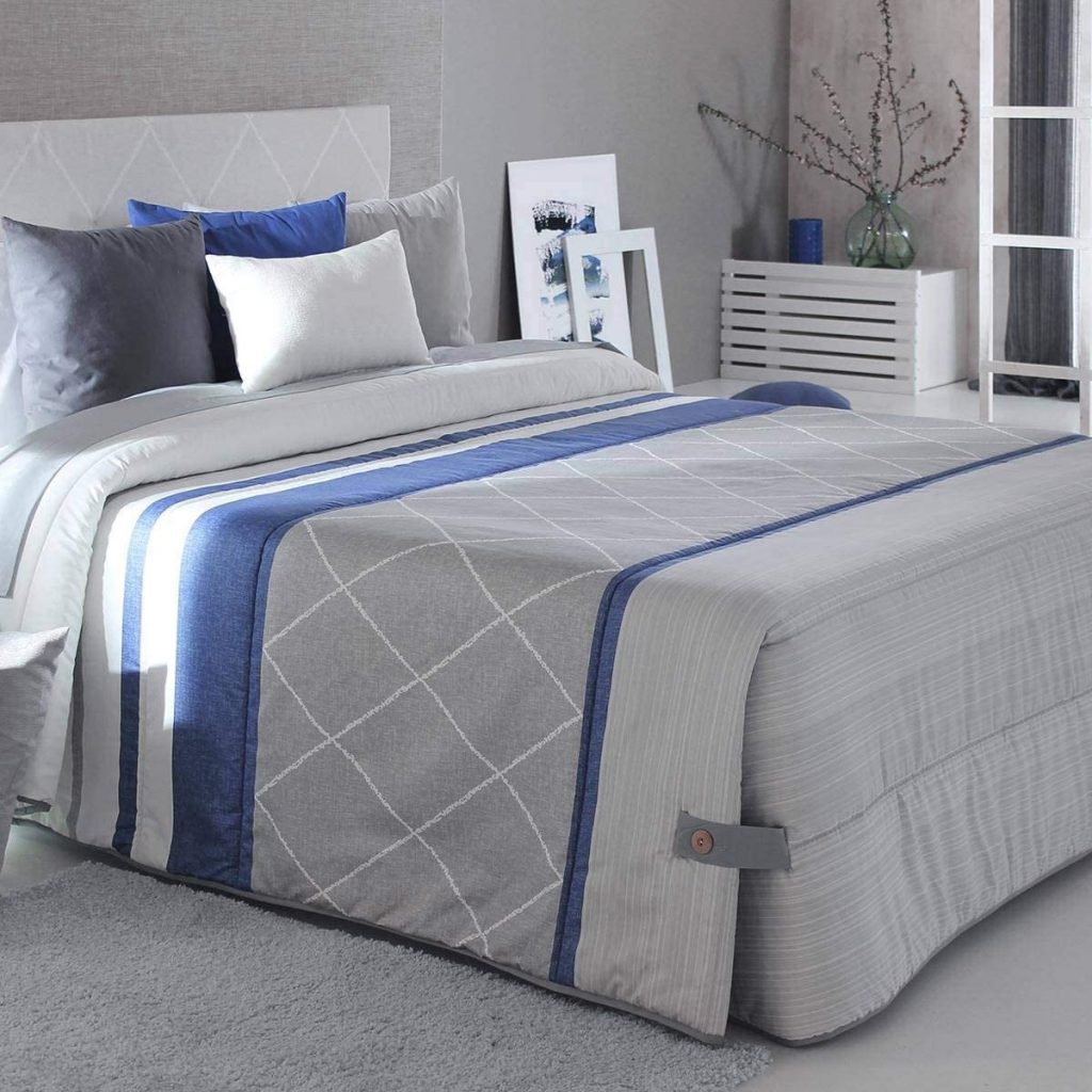 Edredón Conforter Carson 02 de Reig Marti Gris y Azul